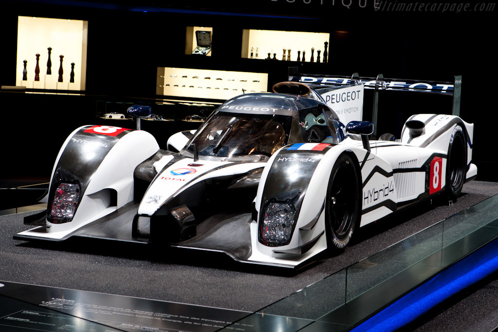 The 908 Hybrid4 on public display for the first time at Geneva 2011. 