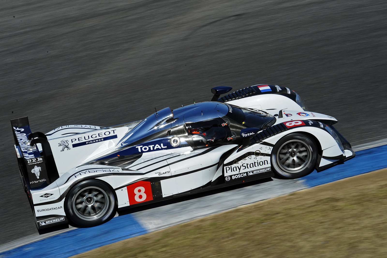 The car during its first track test at Estoril in Portugal during October 2011. 