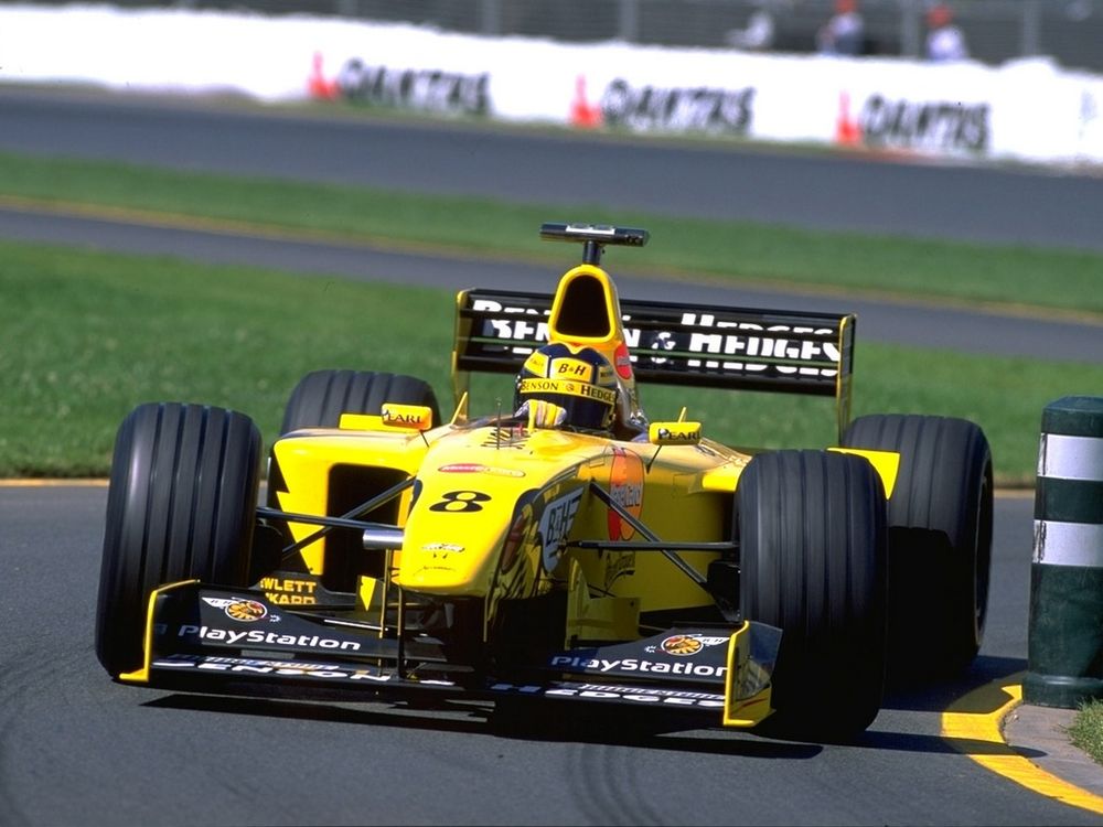 Frentzen on his way to second at Albert Park