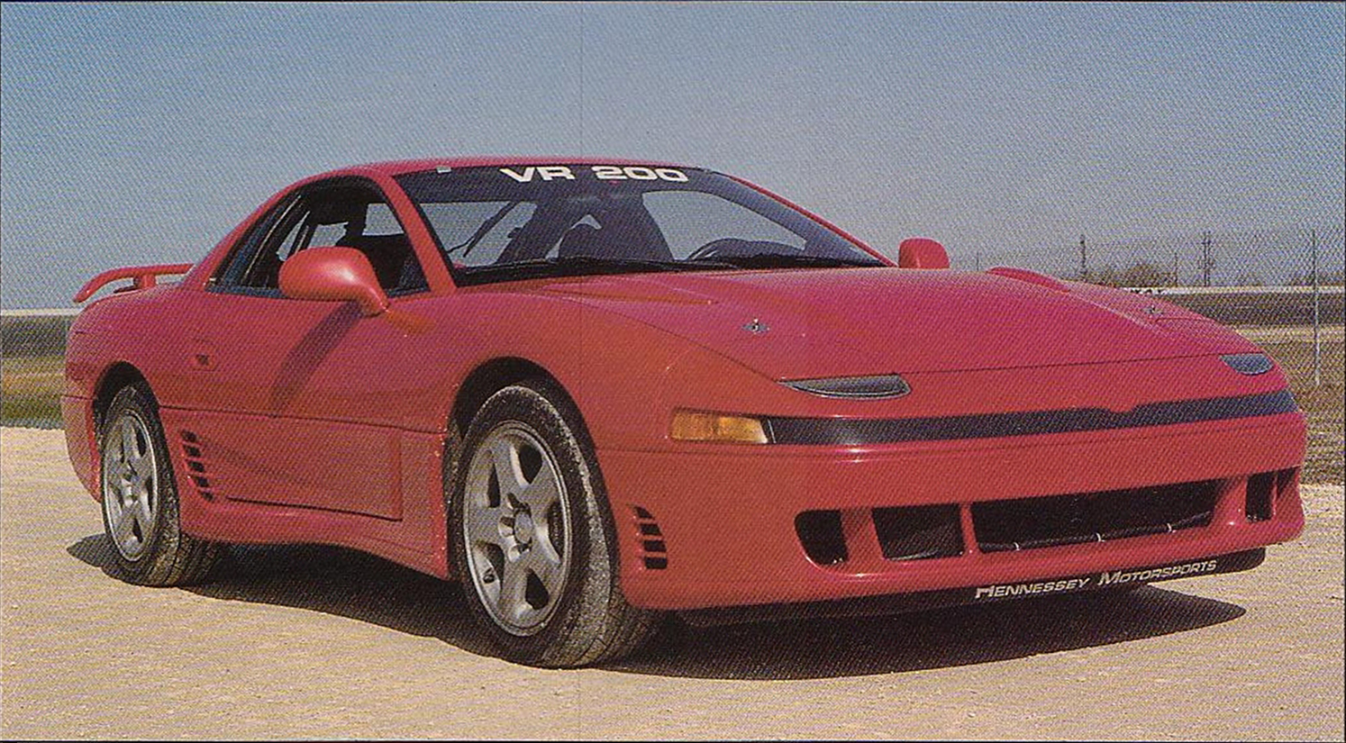 The Hennessey Mitsubishi 3000GT VR-200, equipped with high flow twin turbos, it developed 450 bhp. 