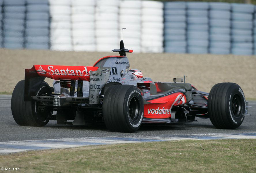 Kovalainen testings the car around Jerez