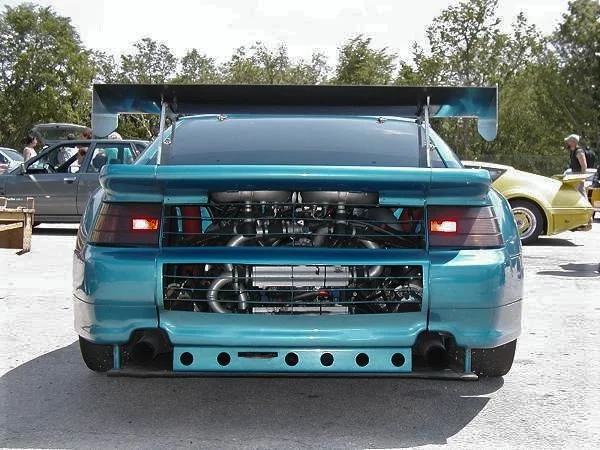 The PRV V6 hung all the way over the rear wheels.