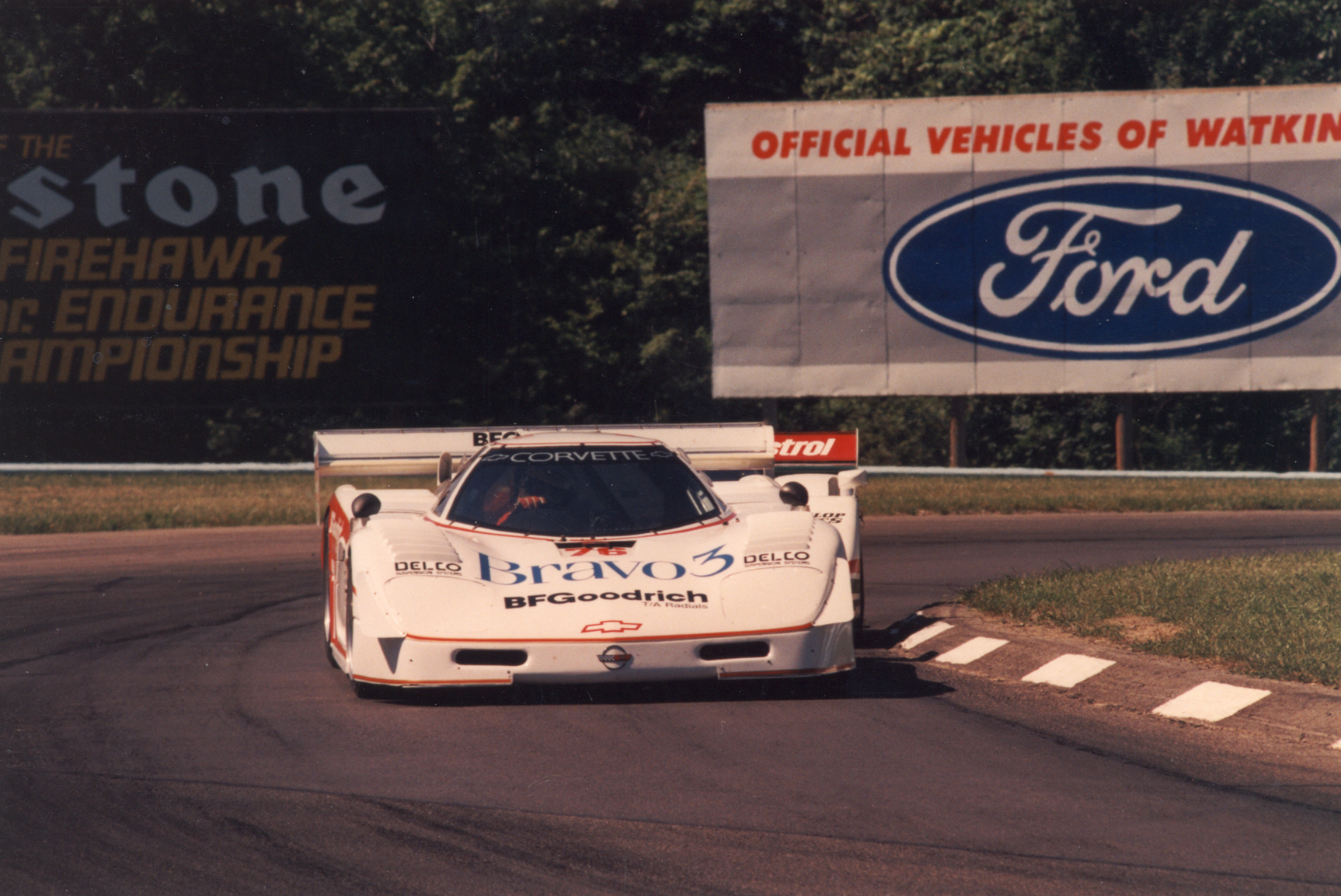 Peerless Racing Corvette GTP battling a Jaguar XJR-9, 1988.