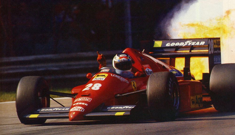 Stefan Johansson (SWE) in the F1/86 helpfully demonstrating Scuderia Ferrari's abject misery during the turbo era.