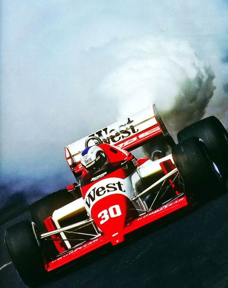 Zakspeed's turbocharged ventures usually ended in disaster. Jonathan Palmer, Zakspeed 861.