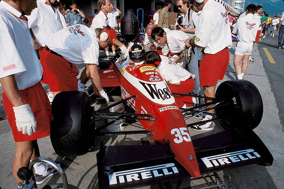 Aguri Suzuki, Jacarepaguá, 1989 Brazilian Grand Prix.