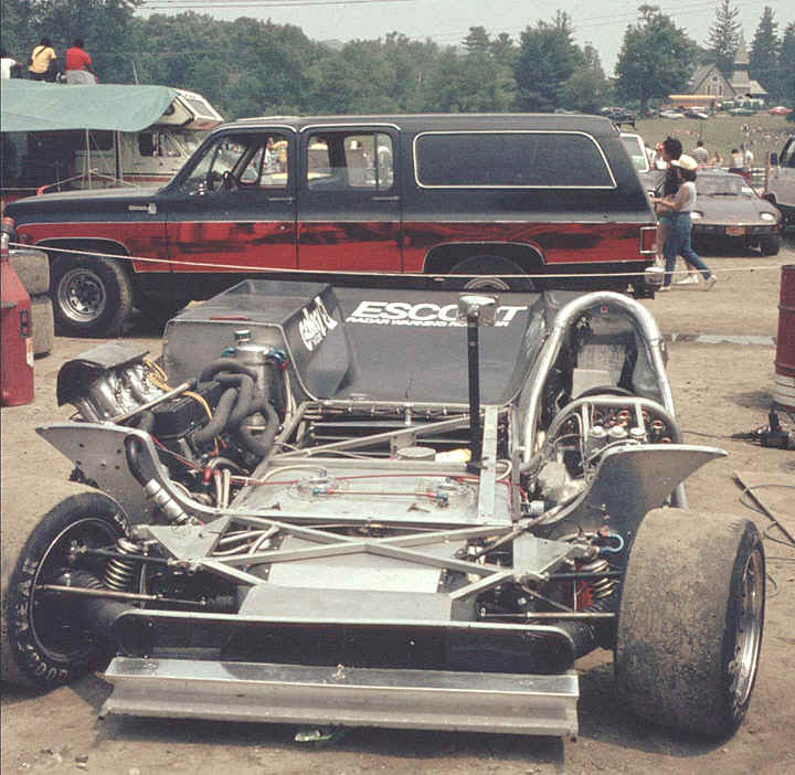 The ingenious split chassis allowed for one giant venturi tunnel.