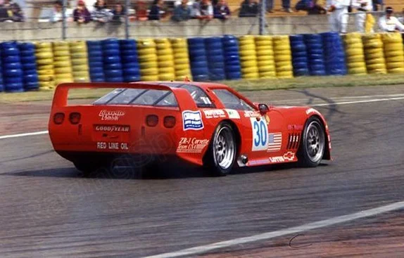 The Corvette was a unique sight on the French track, Le Mans 1995.