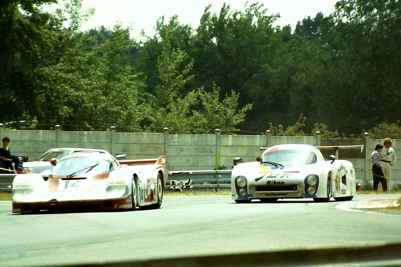 Coming face to face with the mighty Porsche 956, Le Mans 1983.