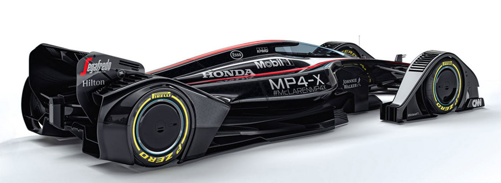 The MP4-X concept is more like a fighter jet on wheels.