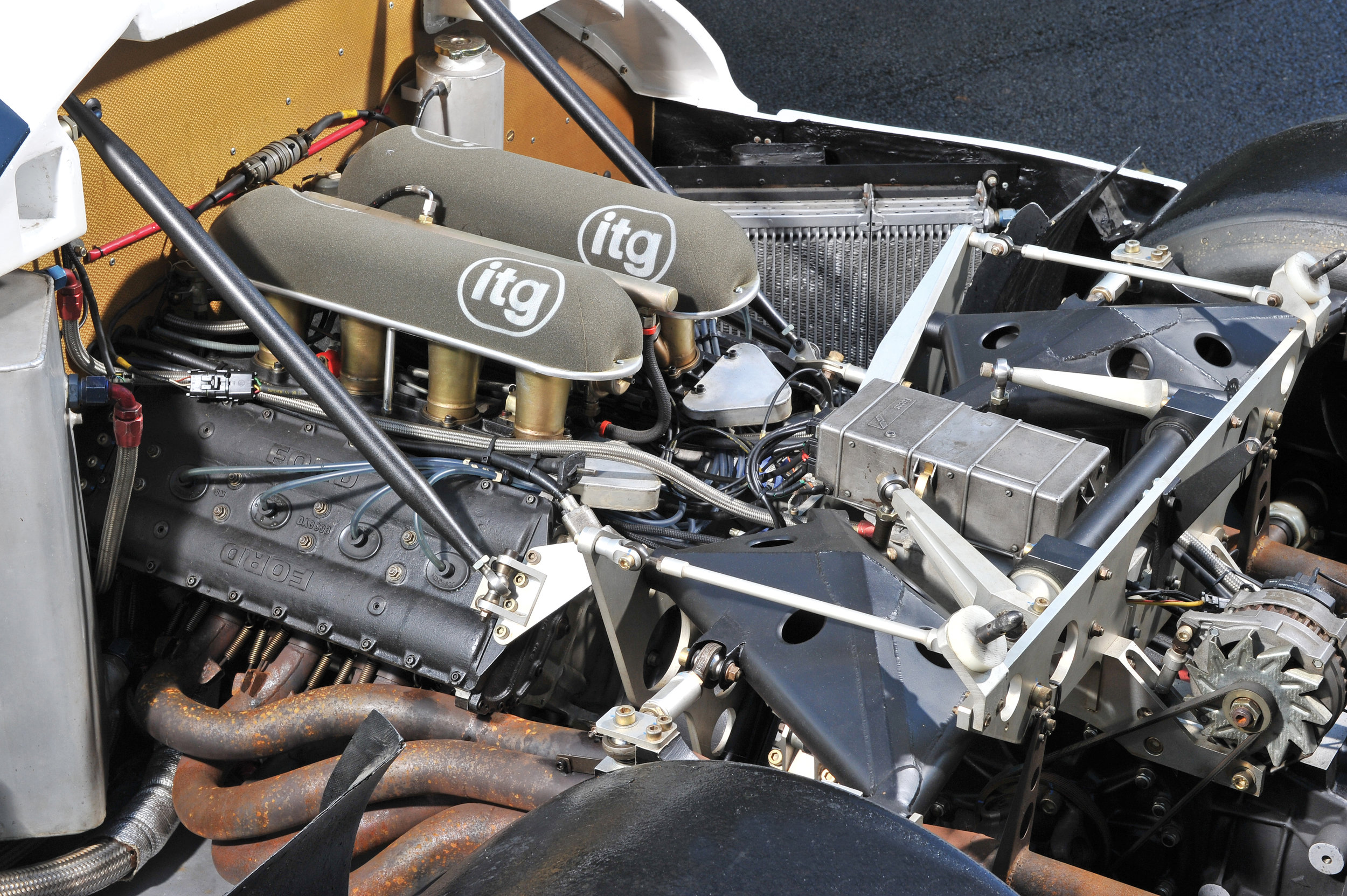 The heart of the M482, Cosworth's 3.9L long-stroke DFL.