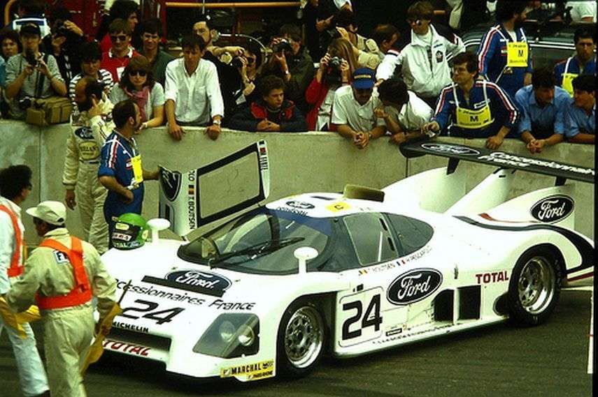 Pescarolo/Boutsen on the grid, Le Mans 1983.