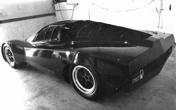 The second stage: a wooden full-scale mock-up of the JP6's radical aerodynamic shape.