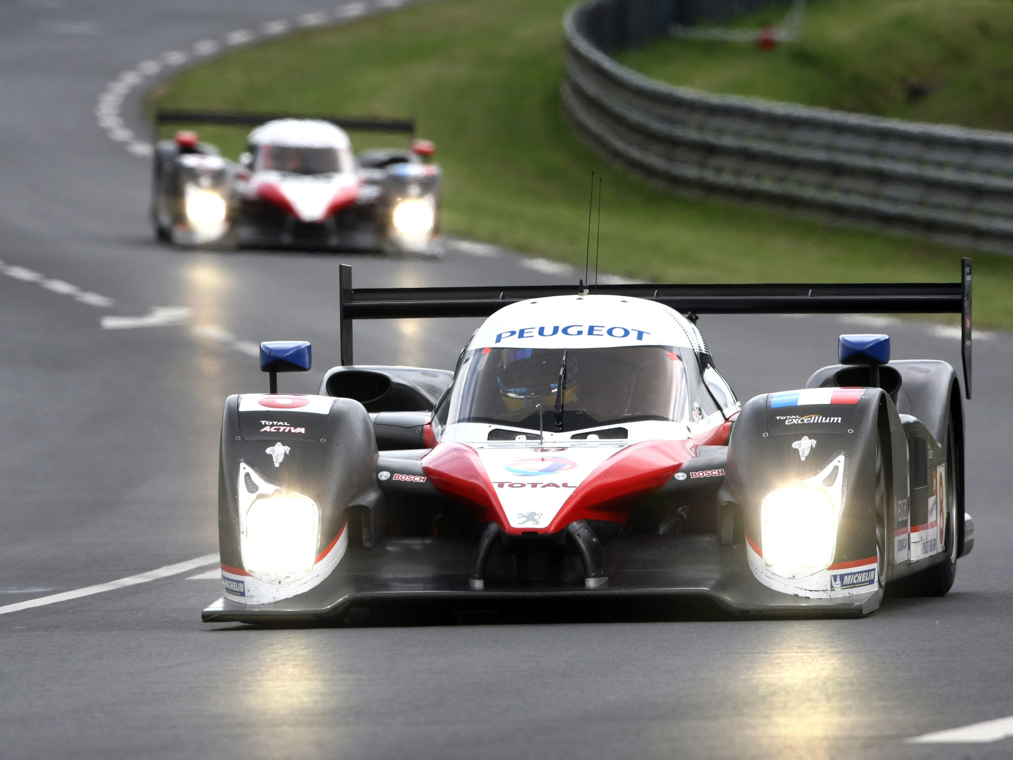 Peugeot confidently beat Audi for outright pace.