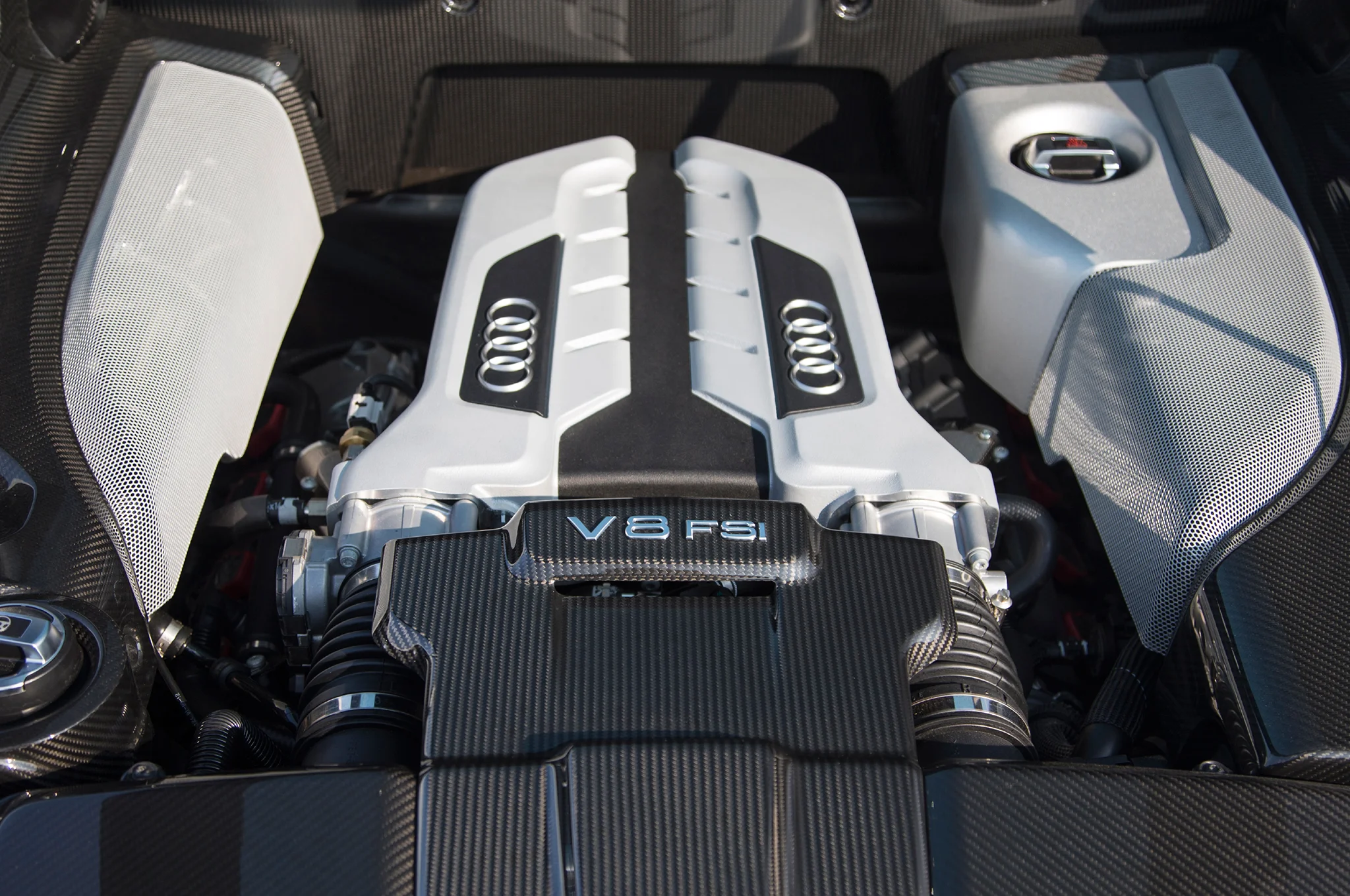The V8 engine is the heart of the R8.