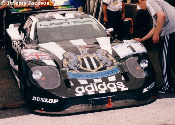 Lister GTL in the pits, Donington 1997.