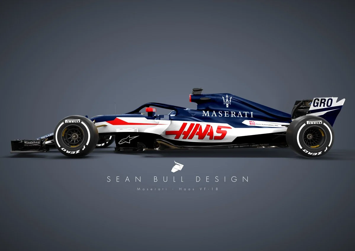 Haas-Maserati 2018 Concept (Designer: Sean Bull Design)