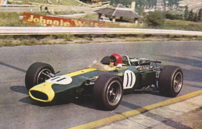 Peter Arundell in practice, 1966 Belgian Grand Prix.