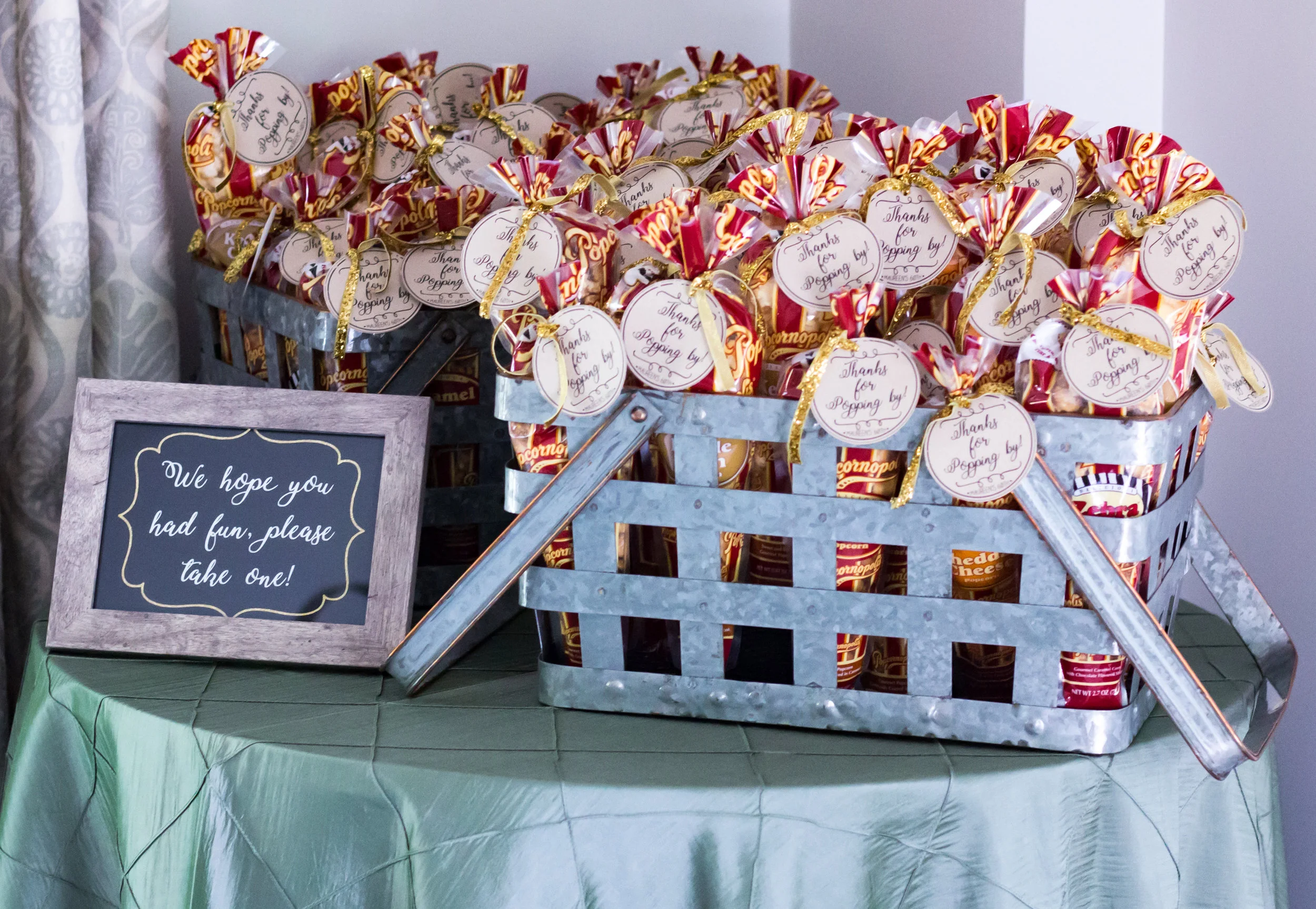 Party Favor Sign // Popcorn Tags