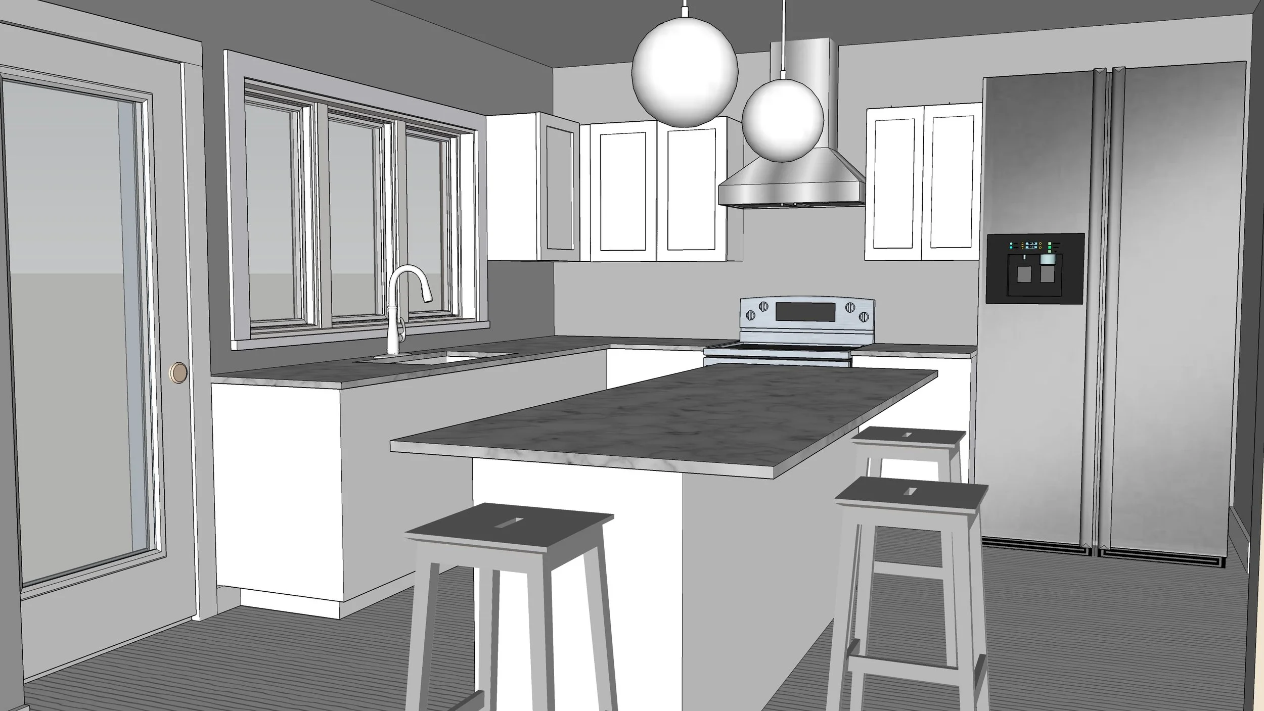 By helping to determine the preferred location for the various design elements, 3D renderings are a great visual aid in the design process.