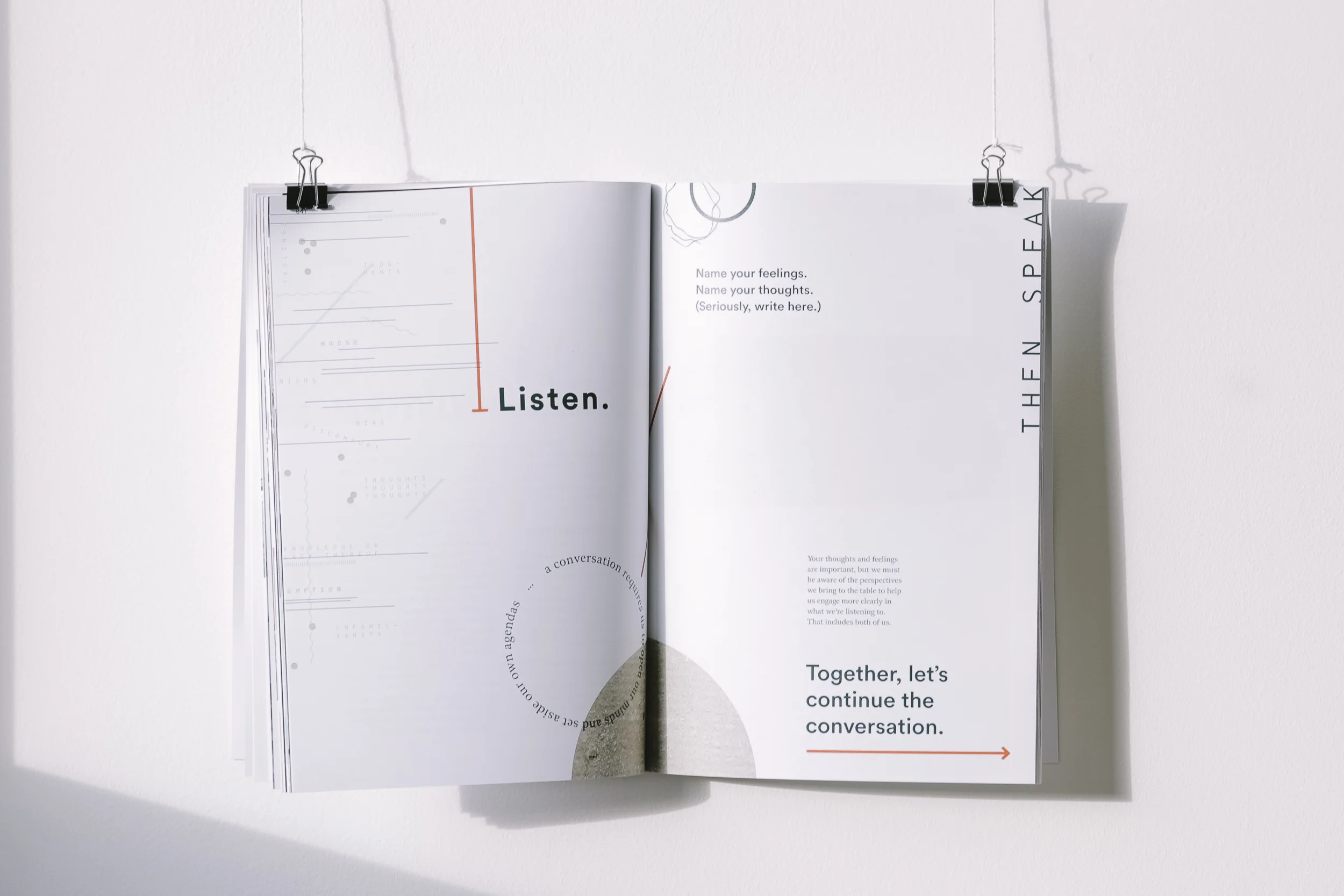 Listen, then speak. Interactive visual break. Created independently.