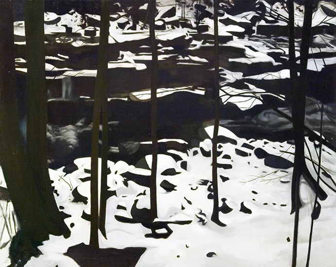 Through The Trees, 1977, Oil on linen, 40" x 50"