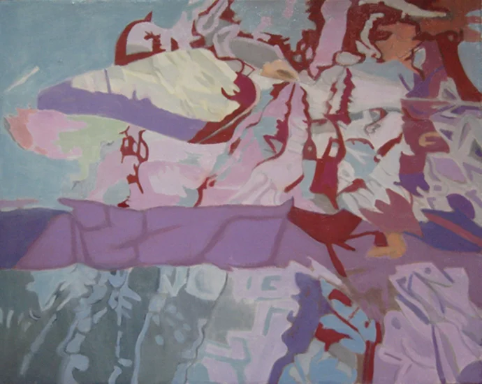    Floating Rock  , 1993, Oil on linen, 16" x 20" 