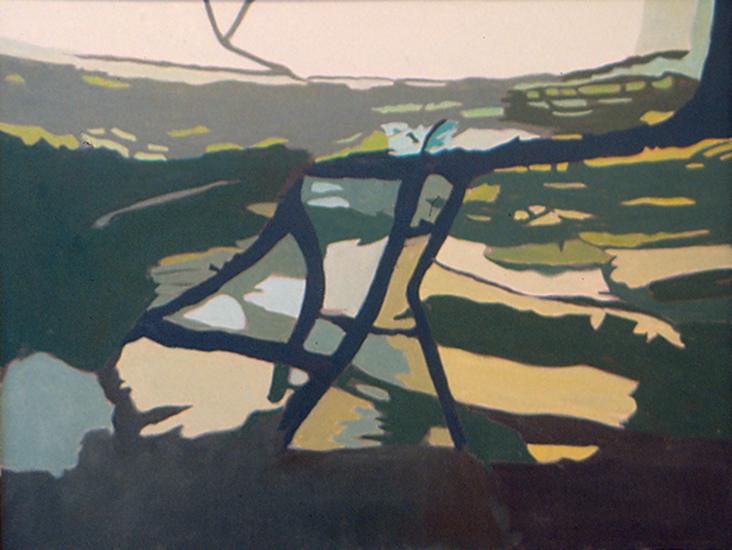 Green Lawn , 1997, Oil on linen, 36" x 34"