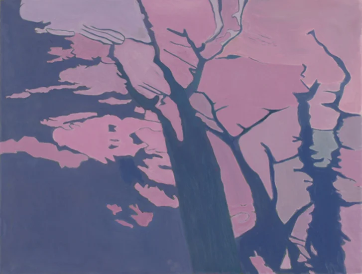 Shadows On The Grass II , 1998, Oil on linen, 26" x 40"