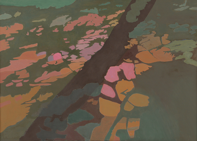 The Winding Stripe, 1998, Oil on linen, 36" x 50"