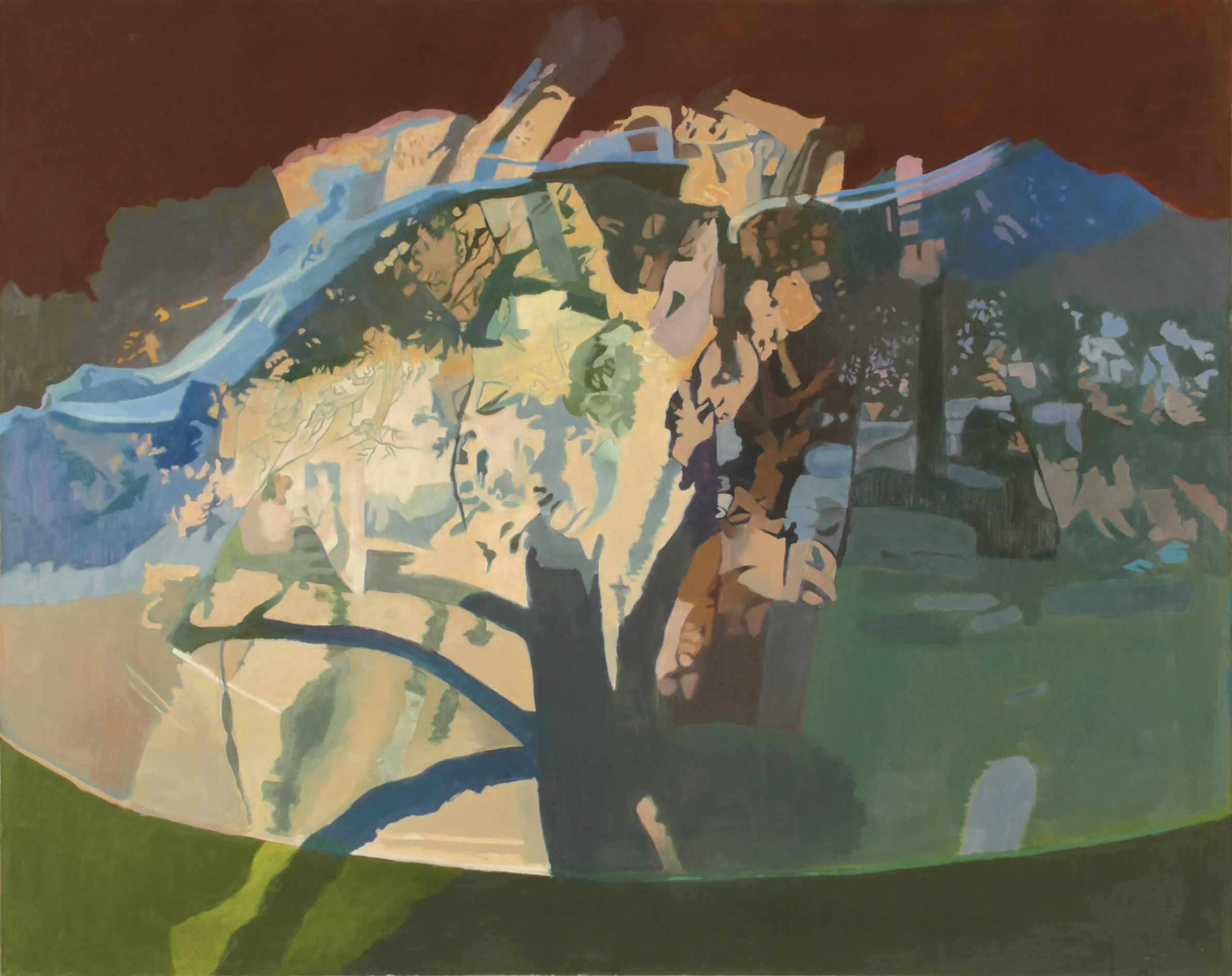 The Covered Apple Tree Oil on Linen, 40”x50”, 1994