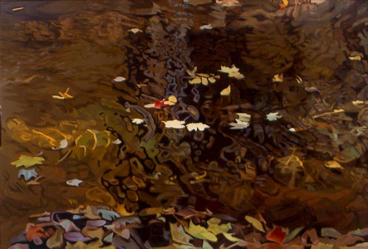 Into the Eddy , Oil on Linen, 47” x 70”, 1981