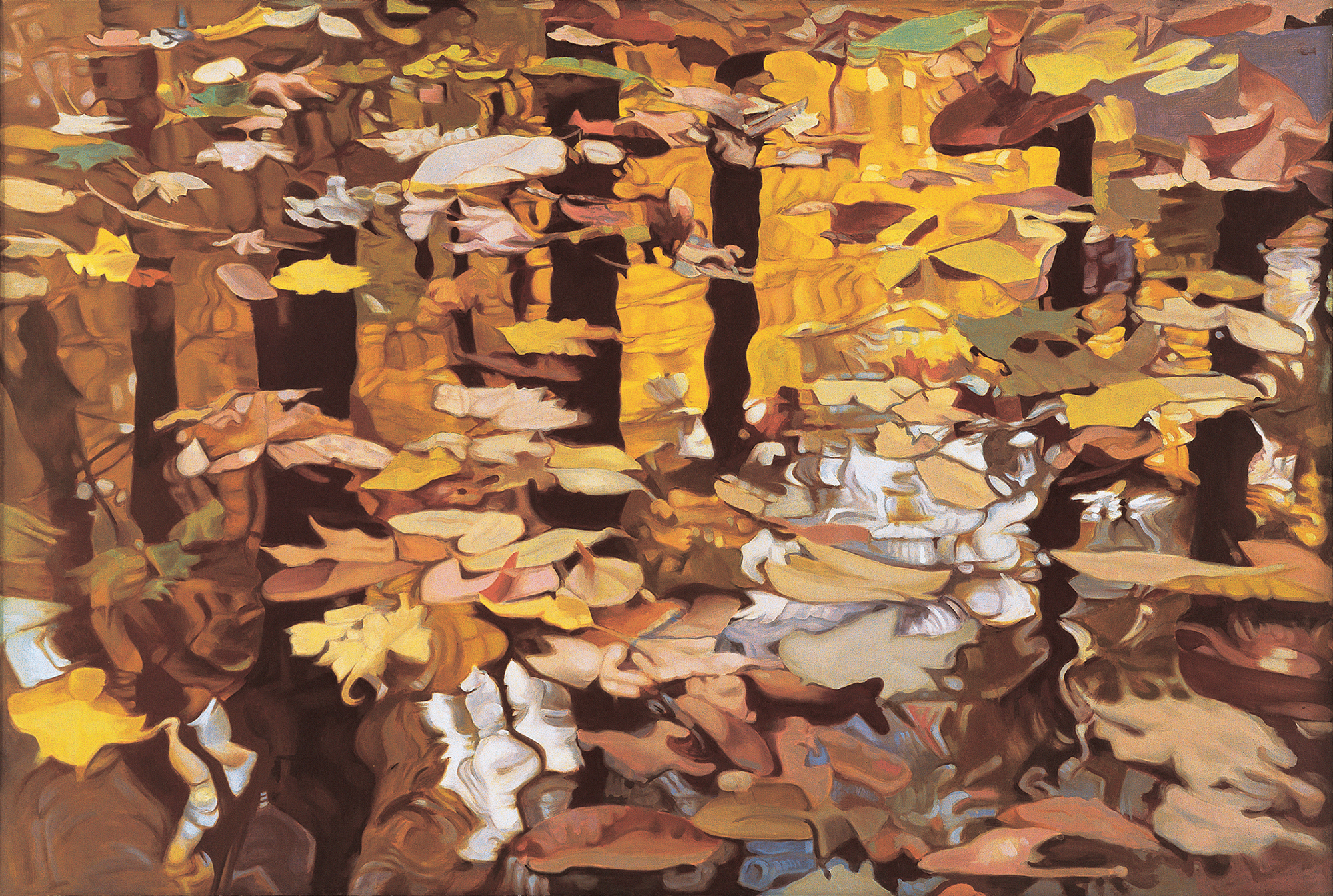   Fall Reflections , Oil on Linen, 47” x 70”, 1980 