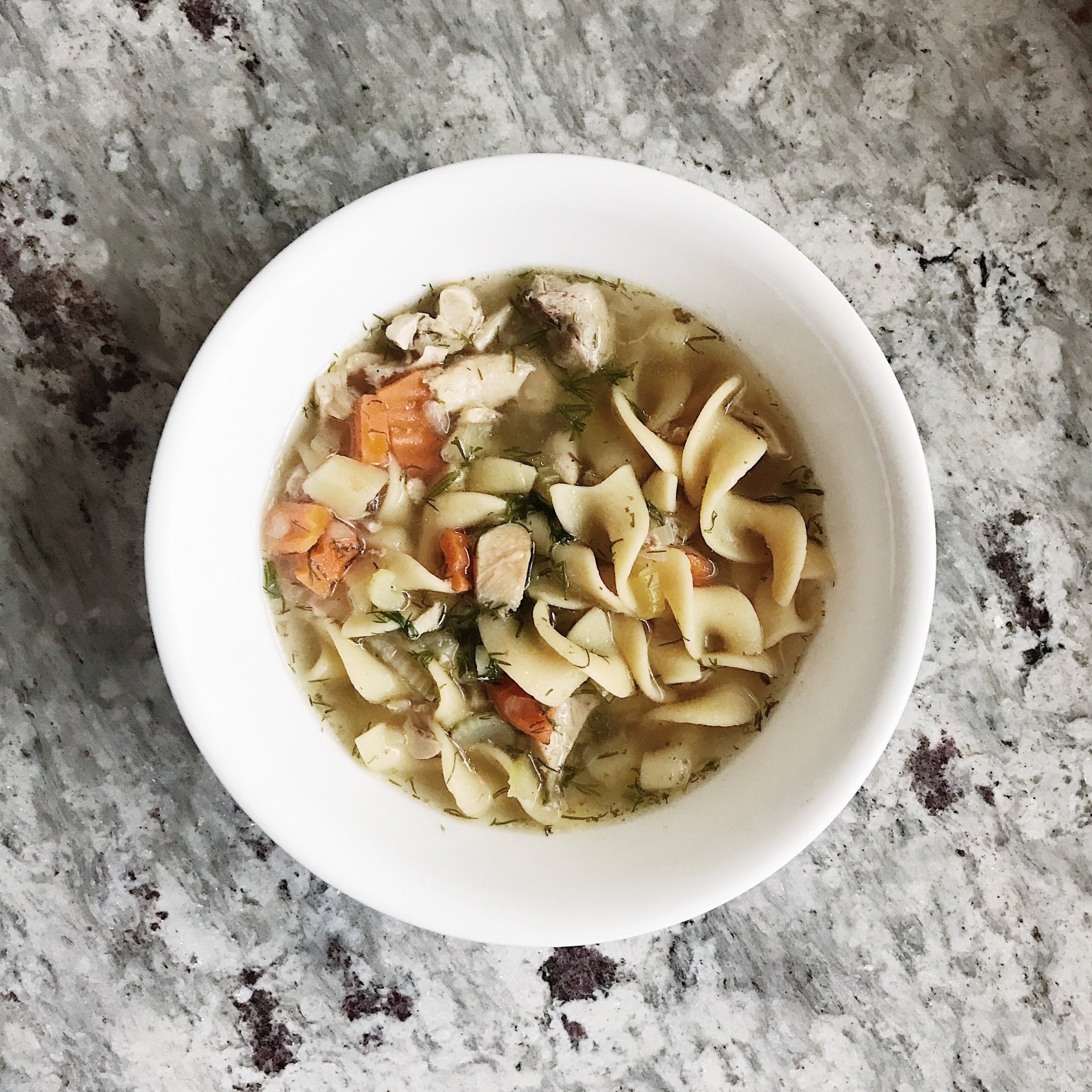 Ta-da! At first, I forgot to add the dill and it tasted pretty good without it, but when I added the dill, it had so much more flavor! Don't forget the dill, folks.