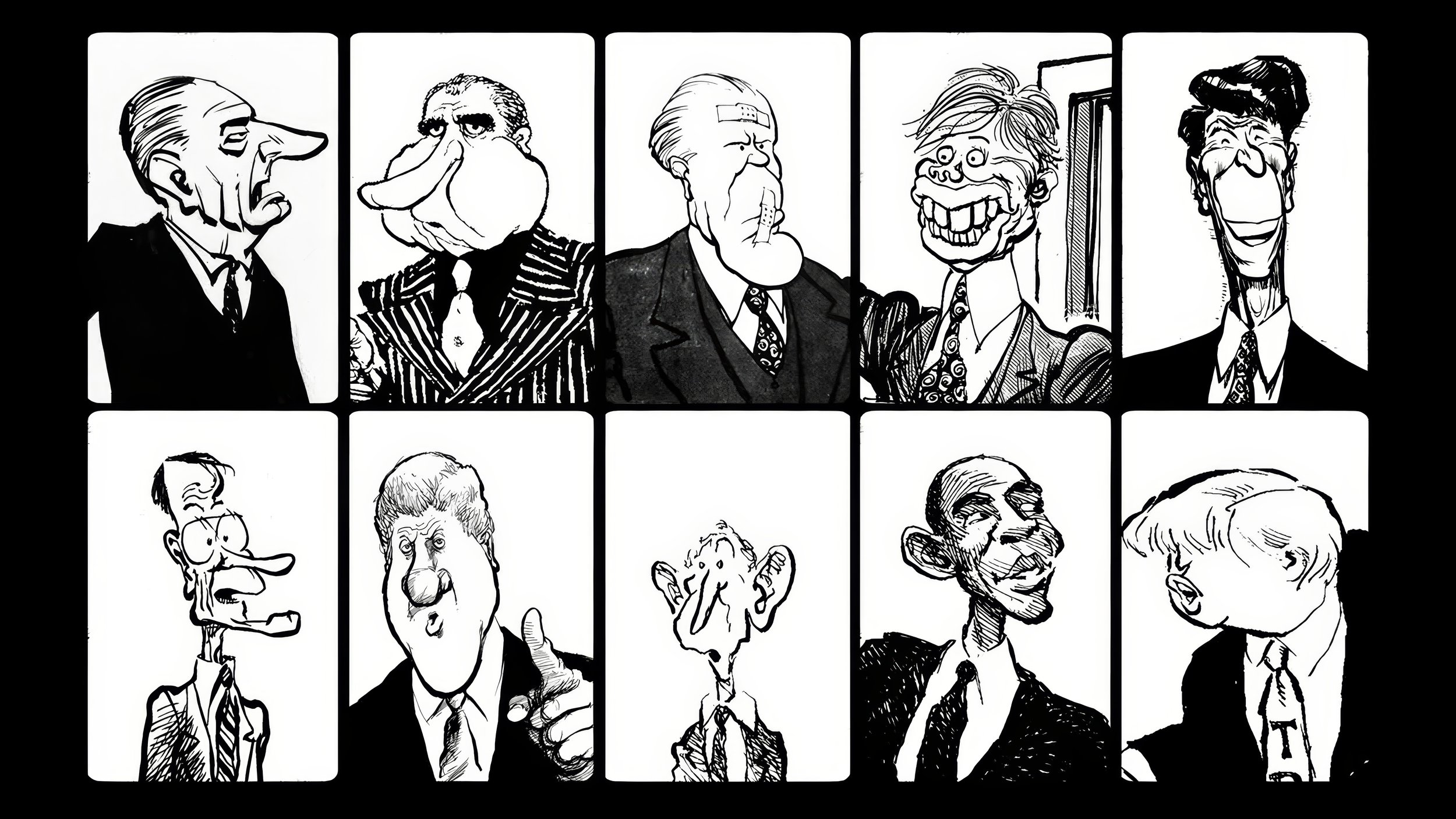 A political cartoon by Pat Oliphant, from A SAVAGE ART, a Magnolia Pictures release. Photo courtesy of Magnolia Pictures.