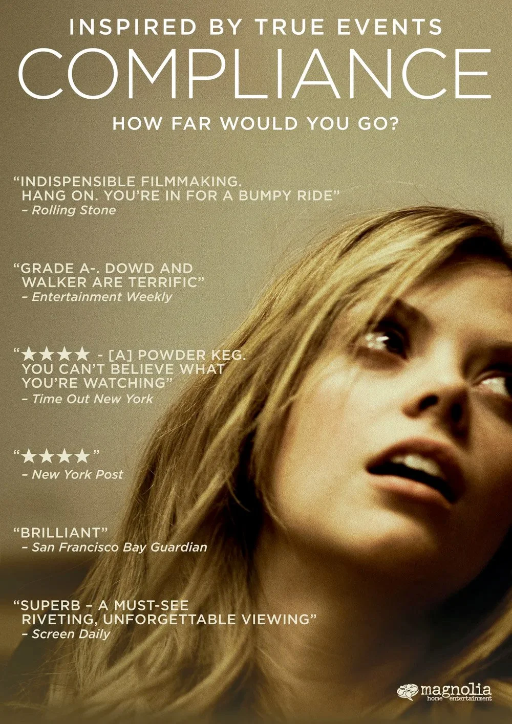  Compliance  Ann Dowd, Dreama Walker, Pat Healy  Lisa Muskat, Sophia Lin, Theo Sena, Tyler Davidson  Craig Zobel 