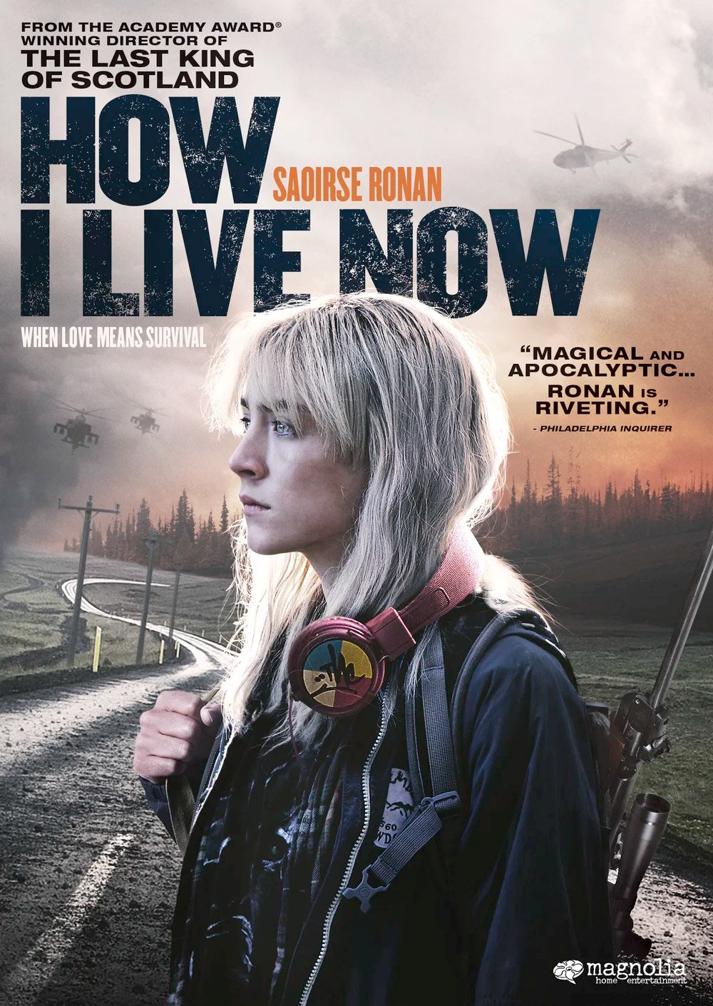  How I Live Now  Saoirse Ronan, George MacKay, Tom Holland, Harley Bird, Anna Chancellor  Andrew Ruhemann, John Battsek, Charles Steel, Alasdair Flind  Kevin MacDonald   