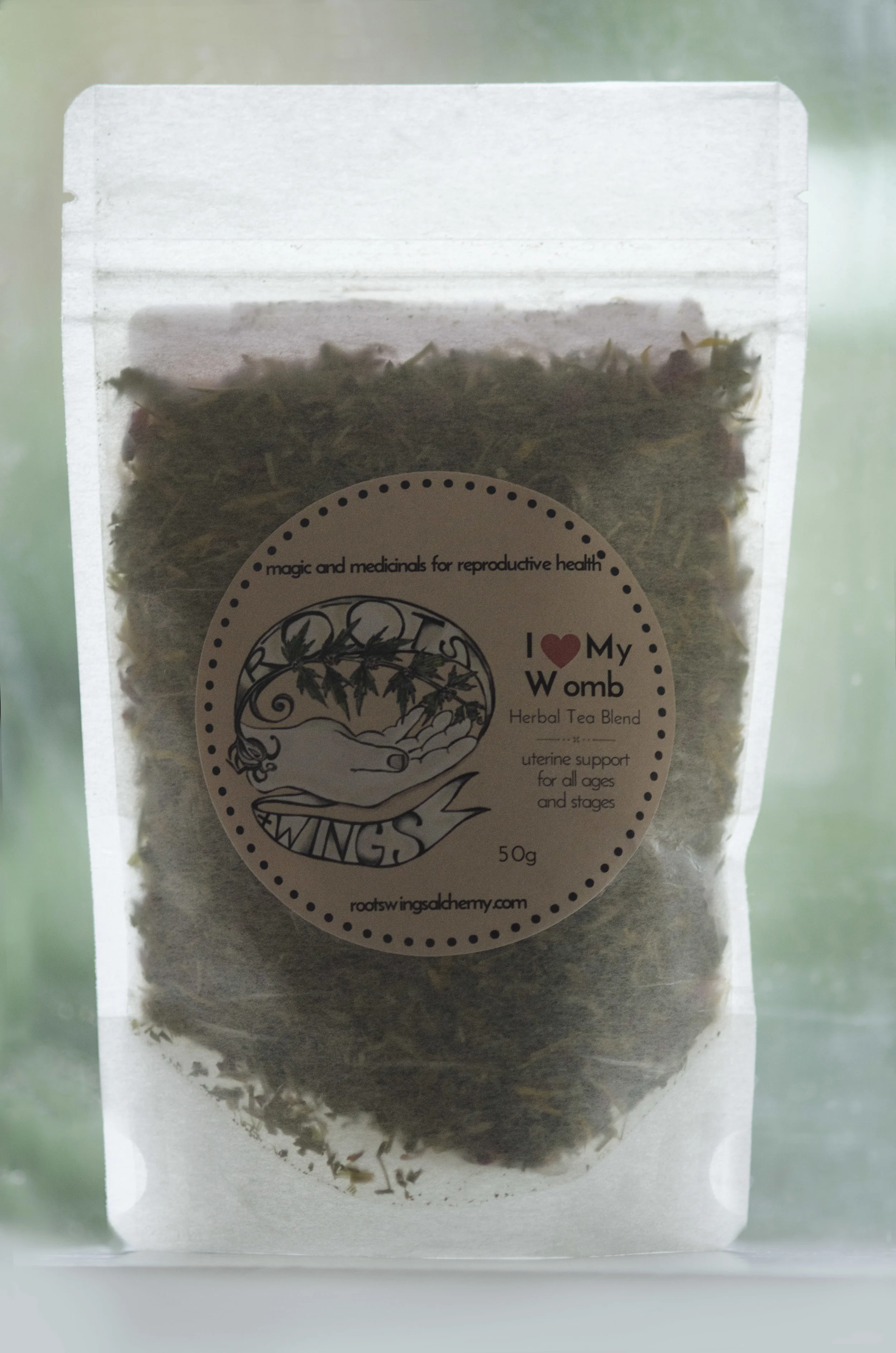 I (heart) my womb tea package