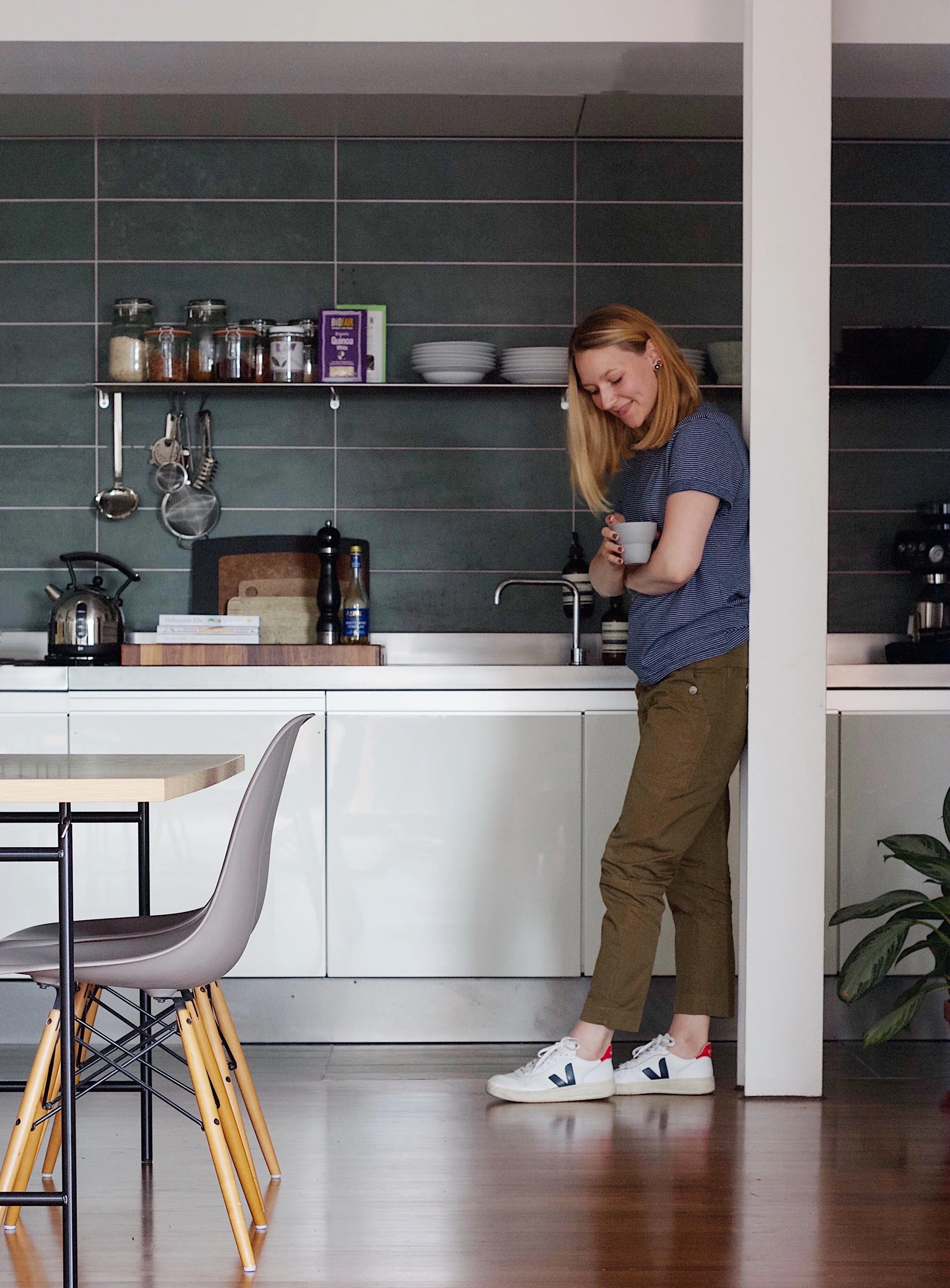 Christina in her stunning Bermondsey, London apartment