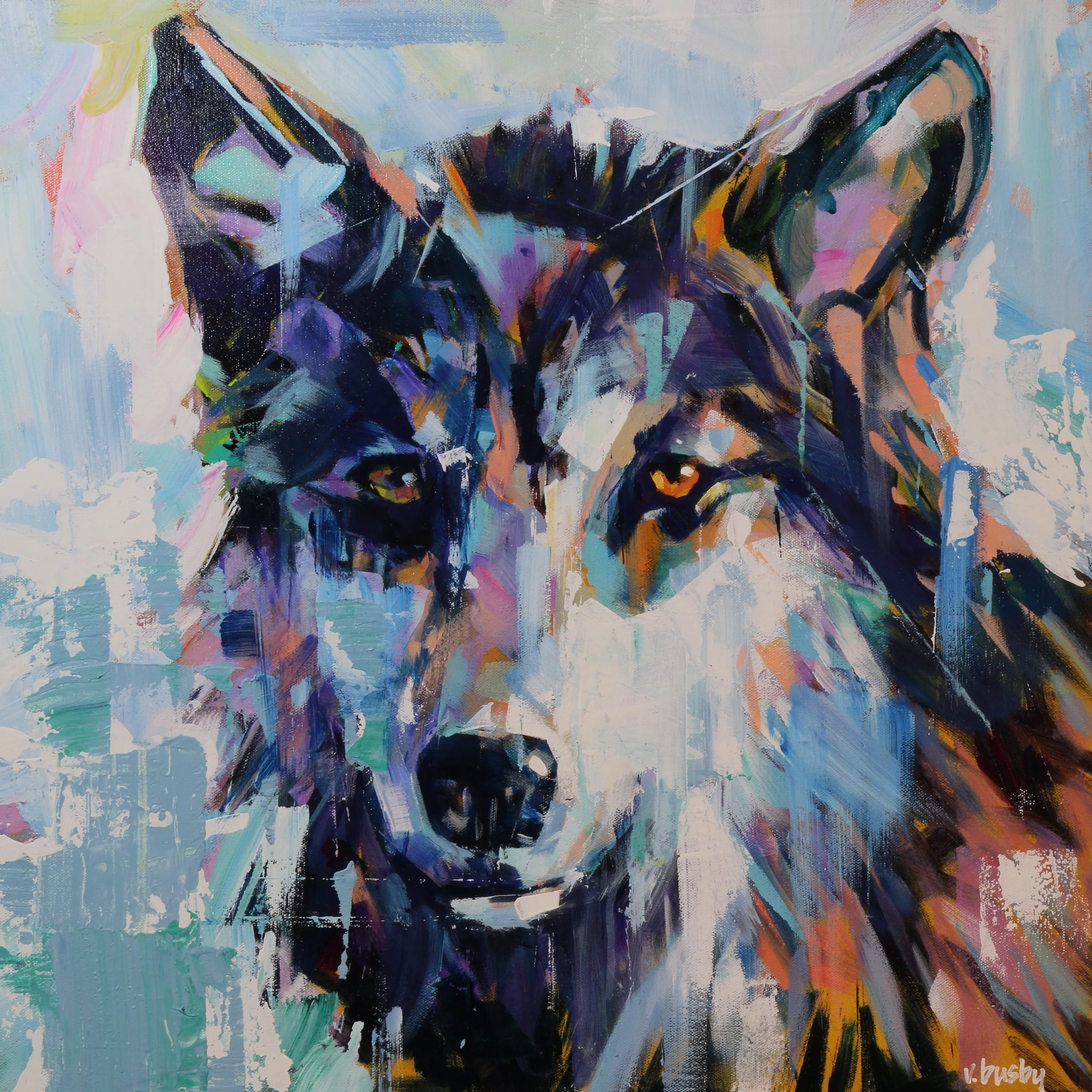 0585_E_25_ | "Loyal" part of the wolf portrait series | 🟢 AVAILABLE at studio