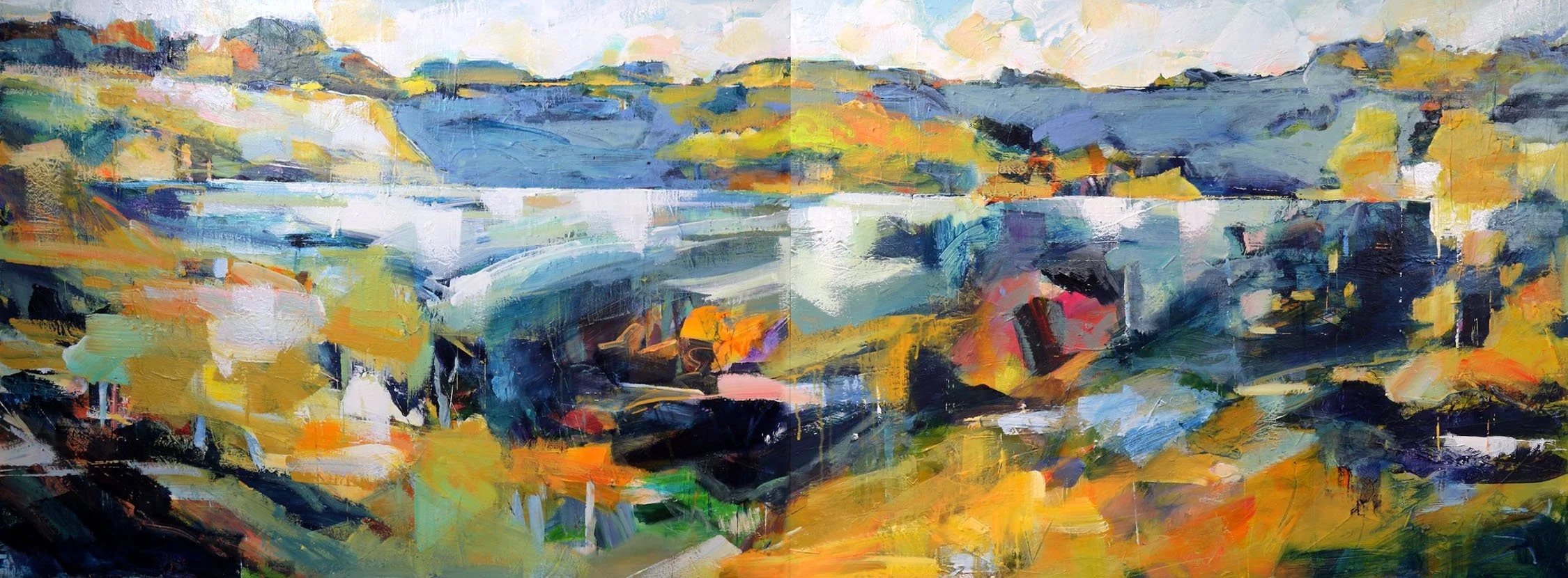 Moments of Reflection | 30 x 80 inches | diptych