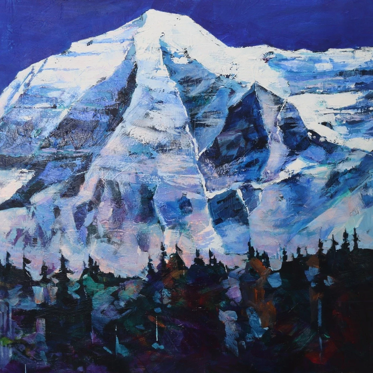 0700_02 26  | Mount Robson 26 
48 x 48 inches | acrylic on canvas