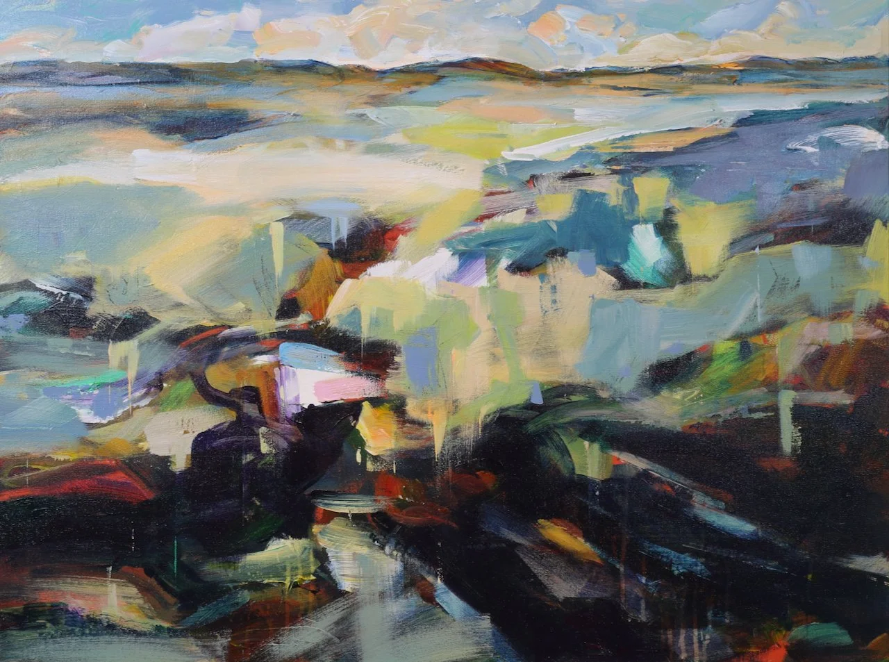 0603_25 |  Morning Glory | 🔵 with a Gallery
30 x 40 inches | acrylic on canvas
