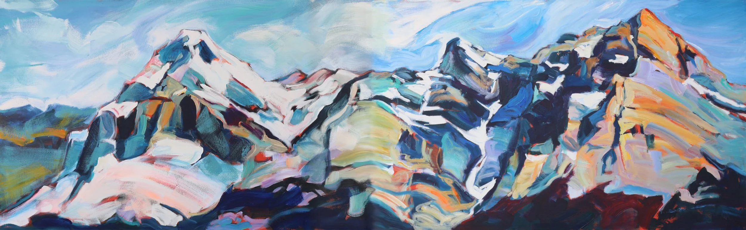 0703 | Mount Murchison diptych 2026 | 
30 x 96 inches | acrylic on gallery canvas 