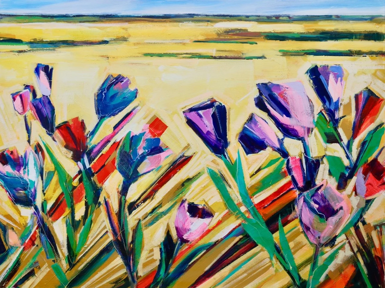 0696_02 26  | July Blooms 
36 x 48 inches | acrylic on canvas 