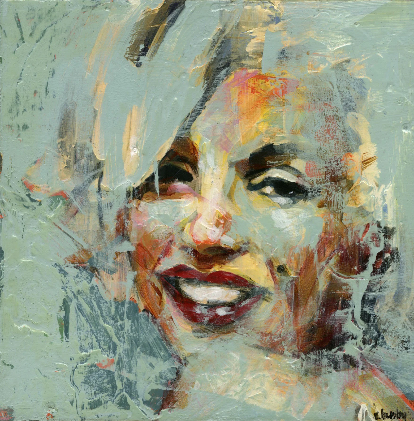 0021_Marilyn 26 - 2  | 🟢 AVAILABLE at studio
12 x 12 inches | acrylic on gallery cradled board