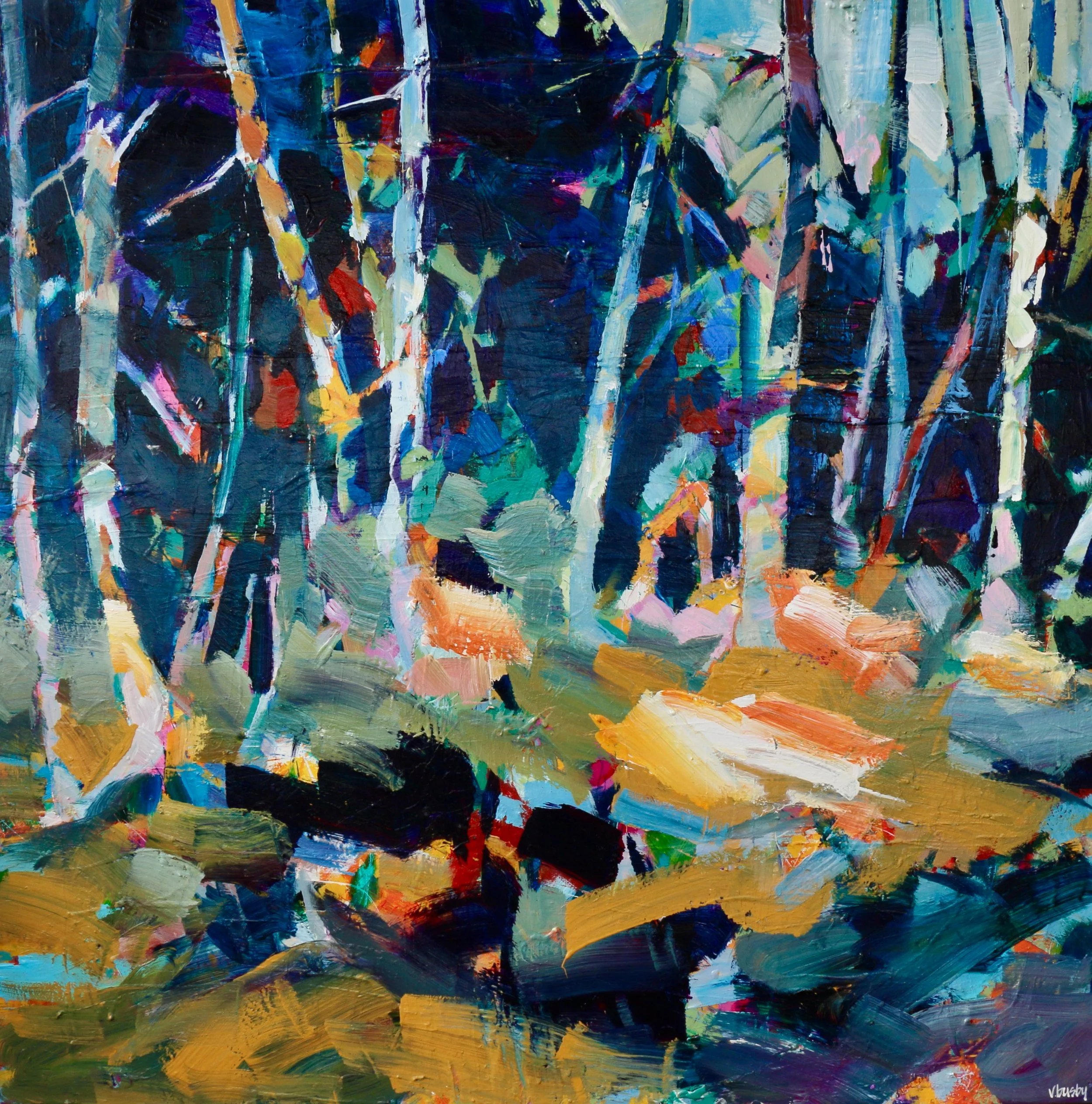0674_ Aspen Dance 
40 x 40 inches | acrylic on canvas