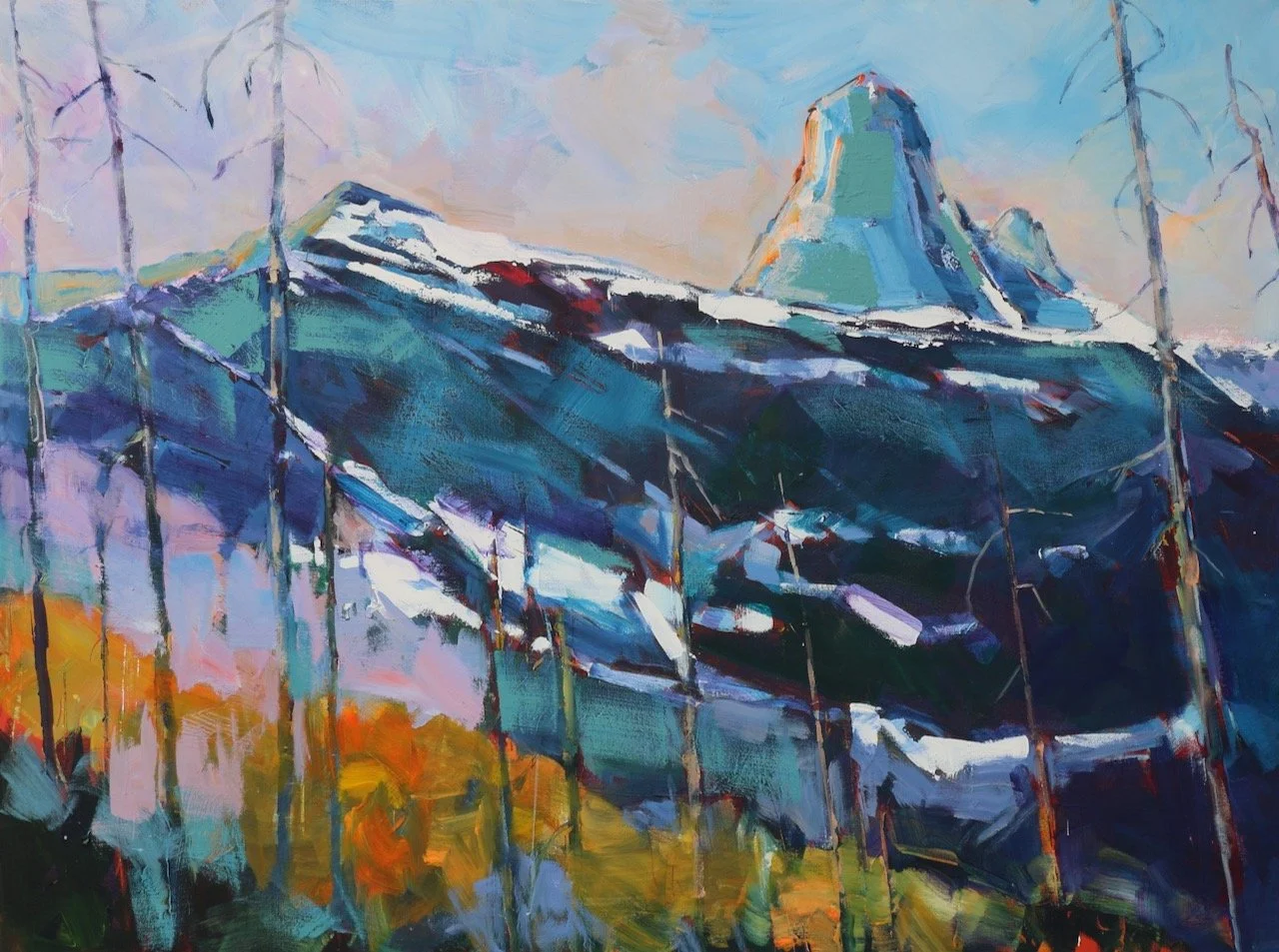 0701_  | Mount White Tail (left)| 🔵 with a Gallery 
36 x 48 inches | acrylic on gallery canvas
