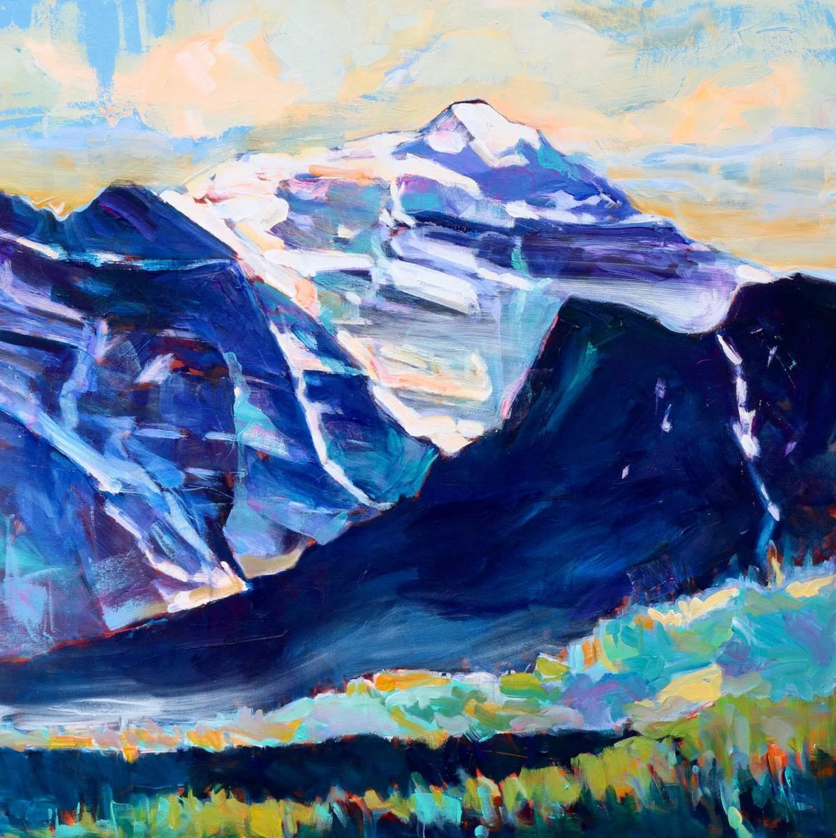 0723_26 | Temple Mountain and Saddle Mountain 26 |  
36 x 36 inches | acrylic on canvas 