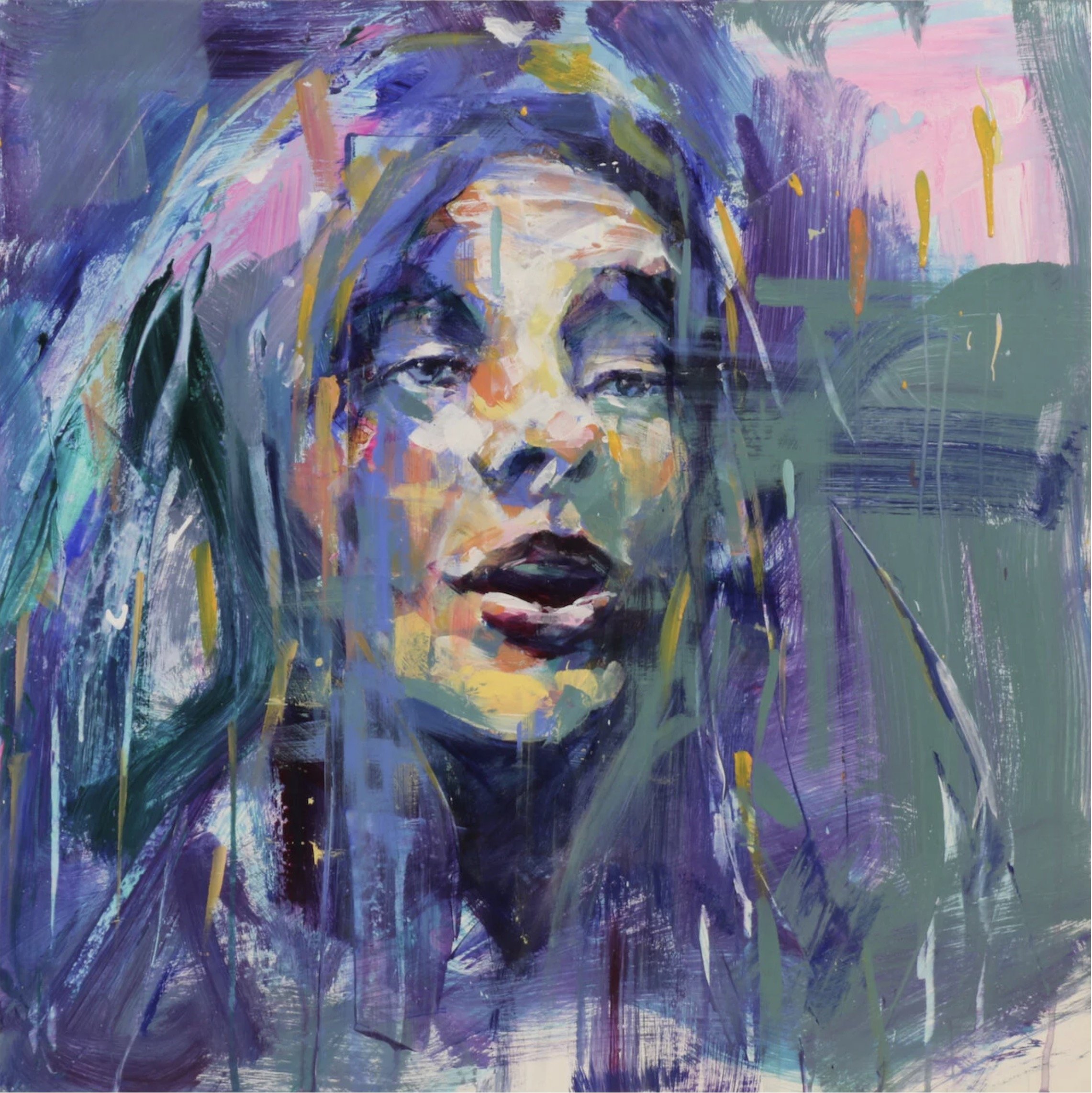 0316_G | Janis Joplin  | 🟢 AVAILABLE at studio
24 x 24 inches | acrylic on 2 inch gallery cradled board